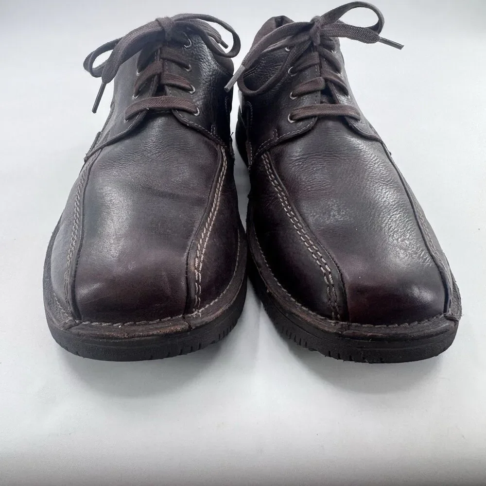 Clarks Leather Lace Up Bicycle Toe Comfort Shoe Mens Size 14 Fast Shipping